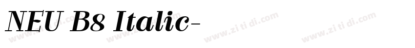 NEU B8 Italic字体转换